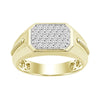 14K Yellow Gold and Diamond Gentleman's Ring