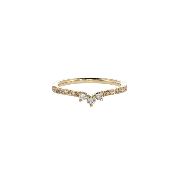 14kt Yellow Gold .20ctw G-H SI1/SI2 Diamond Curved Band