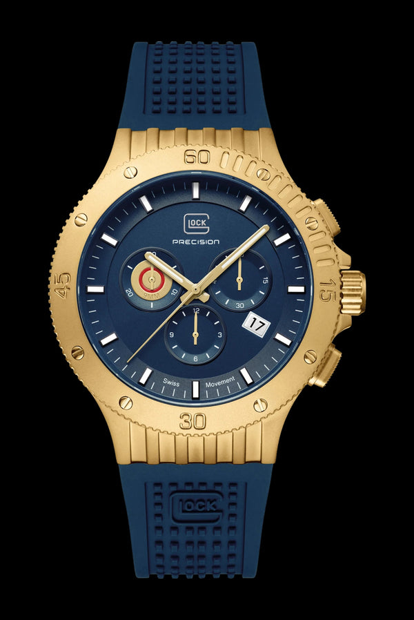 GOLDEN STEEL CASE 44MM BLUE SI