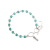 Sterling Sliver Square Turquoise Toggle Bracelet
