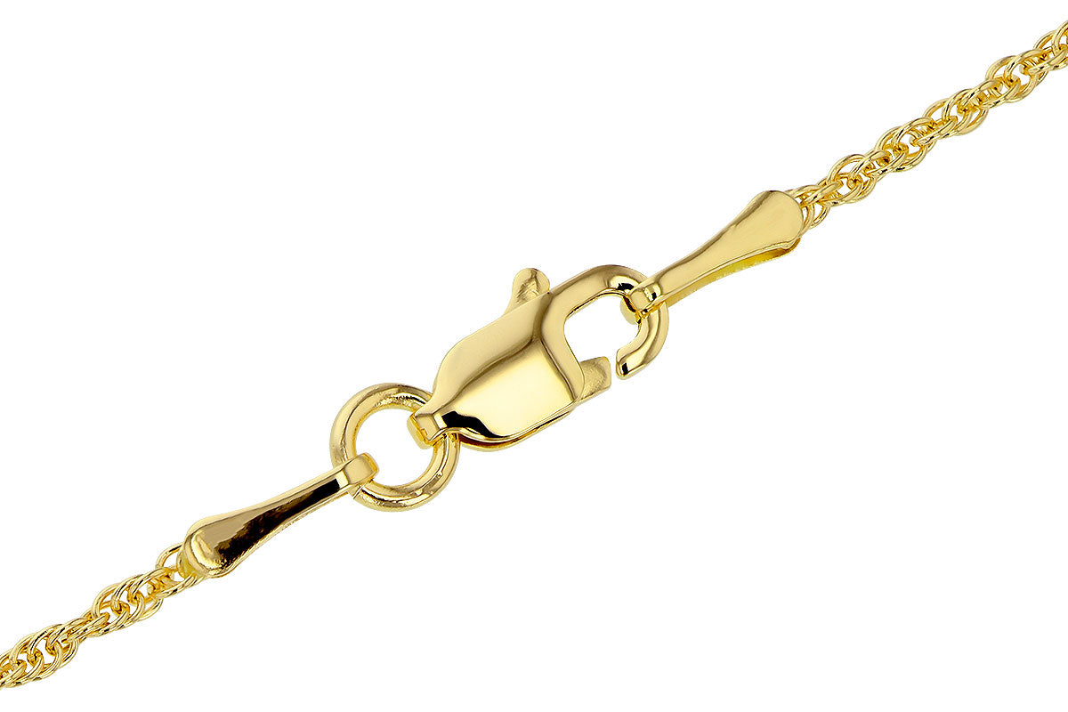 14K Yellow Gold 1.55mm Rope Chain 18"