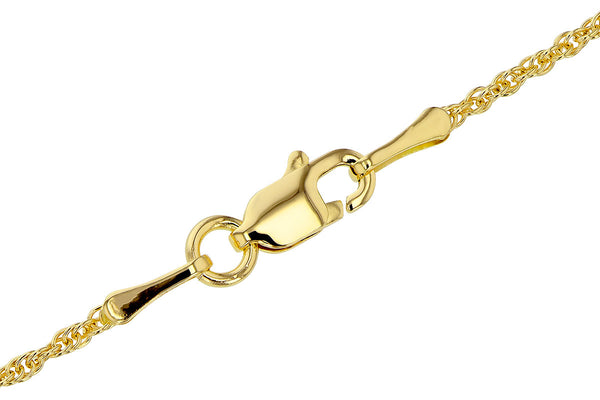 14K Yellow Gold 1.55mm Rope Chain 18"