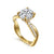14 Karat Penelope Twisted Diamond Engagement Semi-Mount Holds 2CT Center
