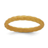 Gold Metallic Silicone 3MM Braided Band - Size 7