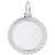 Sterling Silver Round Disc Charm.