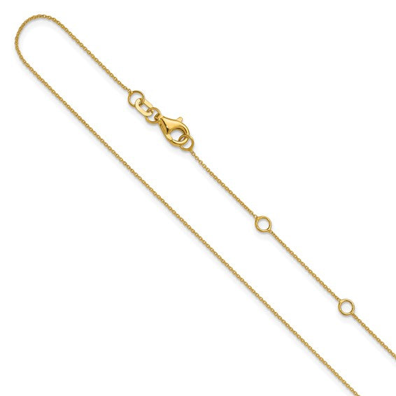 LESLIES 14K YG .8MM ROUND CABL