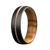 Men's Guitar String Ring with Olive Wood & Zirconium - Size 10