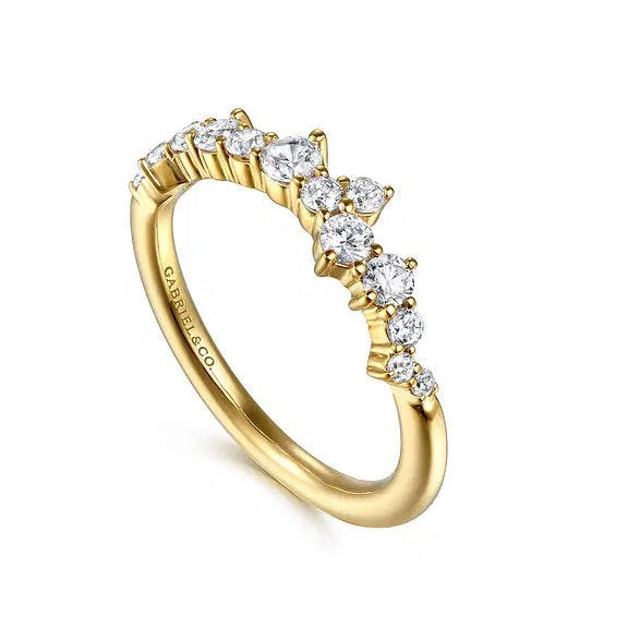 14K Yellow Gold Scattered Diamond Band S2086935