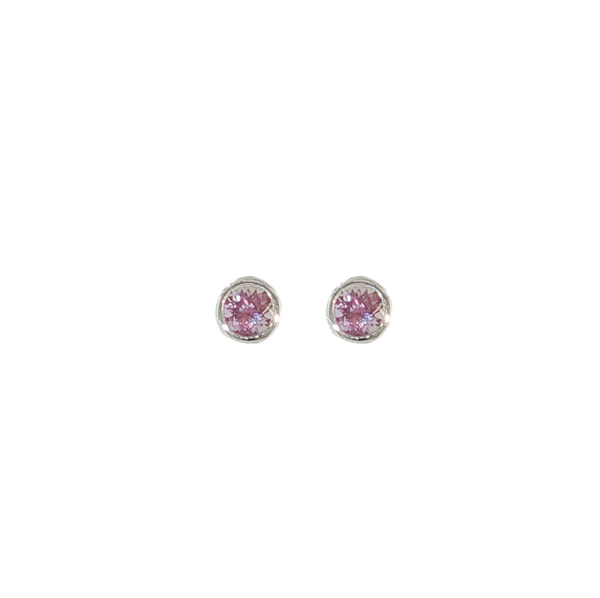 14kt White Gold .45ctw Bezel Lab Created Alexandrite Studs