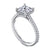 Aline 14K White Gold Princess Cut CZ Center Engagement Semi-Mount S2086896