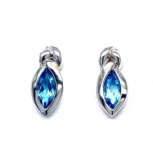 STERLING 1.03CTW BLUE TOPAZ EA