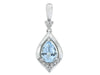 14K WG .66CT PEAR AQUAMARINE .