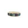 Estate 14kt Yellow Gold Multi Inlay Band
