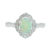 14K WG .87CT OVAL OPAL .19CTW