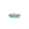 Estate 10kt Yellow GOld Hexagon Topaz Diamond Ring