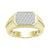 14K Yellow Gold and Diamond Gentleman's Ring