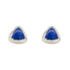 Sterling Silver Lapis Lazuli Stud Earrings.