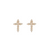 14kt Yellow Gold .23ctw Diamond Cross Studs
