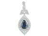14K WG 1.09CT PEAR SAPPHIRE .2