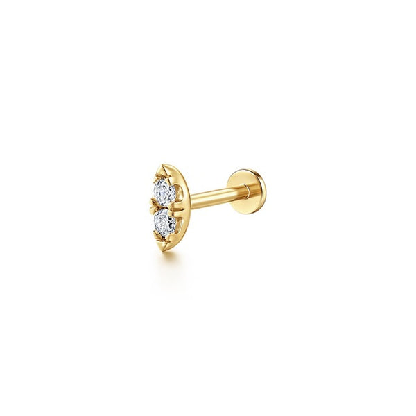 14K YG .05CTW G-H SI+ MQ SHAPE
