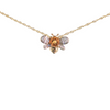 14K YG .43CT CITRINE .12CTW DIA BEE LESLIES 1MM SINGAPORE 18"