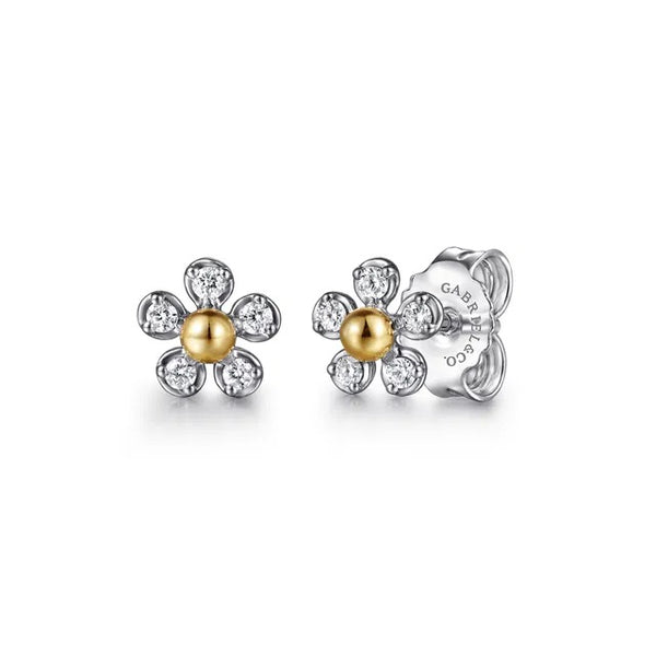 Sterling Sliver 14kt Yellow Gold .10ctw G-H SI+ Studs S2317720
