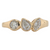 14K Yellow Gold Three Stone Multi-Shape Diamond Ring
