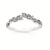 14kt White Gold .10ctw I I1 Milgrain Scroll Band