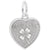 STERLING GOOD LUCK HEART CHARM