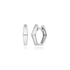Sterling Silver Geometric Huggies