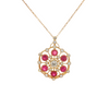 Estate 18kt Yellow Gold 1.06ct Burmese Ruby .64ctw Diamond Necklace 18in