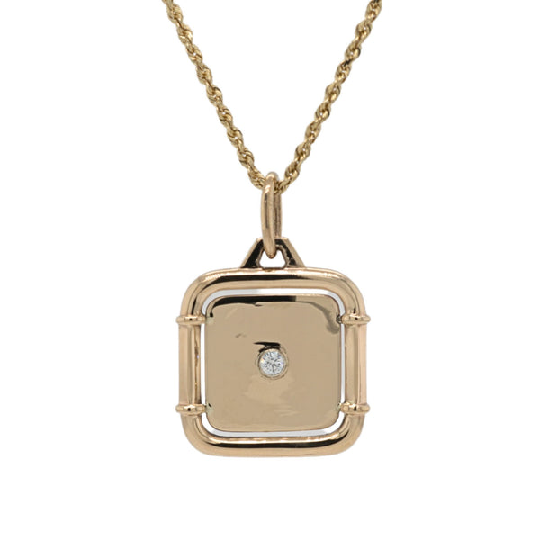 14KY 20" 1.8MM ROPE CH W/ SQ P