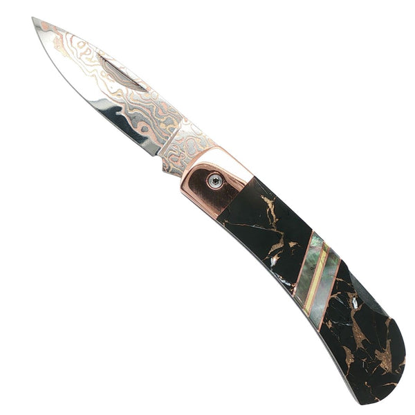 Santa Fe Stonework Exotic Turquoise Pocket Knife