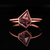 14K Rose Gold Geometric Sapphire Slice Ring