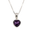 Sterling Silver Amethyst Heart Birthstone Necklace