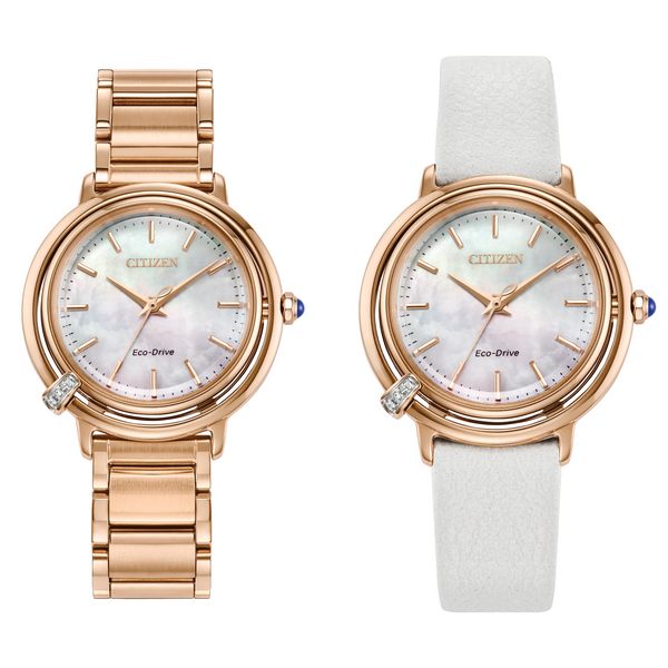 Citizen Eco Drive L Arcly Watch with Extra Band EM1098-68D
