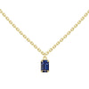 18kt Yellow Gold .23ct Blue Sapphire Adjustable Necklace.