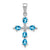 STERLING SWISS BLUE TOPAZ CROS
