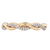 14K Two Tone Diamond Twist Stackable Ring