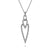 Sterling Silver Bujukan Beads and White Sapphire Pendant Drop Necklace