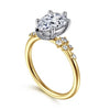 14K Yellow Gold Reena Pear Shape Diamond Engagement Semi-Mount