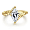 14K YG 14K Yellow Gold Marquis Bypass Ring "Rosette"