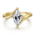 14K YG 14K Yellow Gold Marquis Bypass Ring "Rosette"
