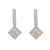 18K White Gold Princess Cut Diamond Huggie Earrings