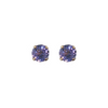 14K Yellow Gold Tanzanite Prong Set Stud Earrings