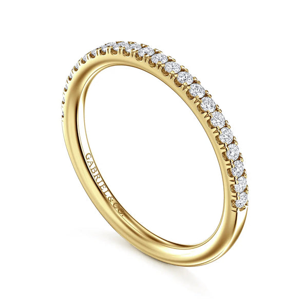 14K Yellow Gold .21CTW Diamond Band.