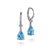 Bujukan Sterling Sliver 2.99ctw Swiss Blue Topaz Leverbacks S2318060
