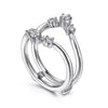 14K White Gold Diamond Accent .48CTW Ring Guard.