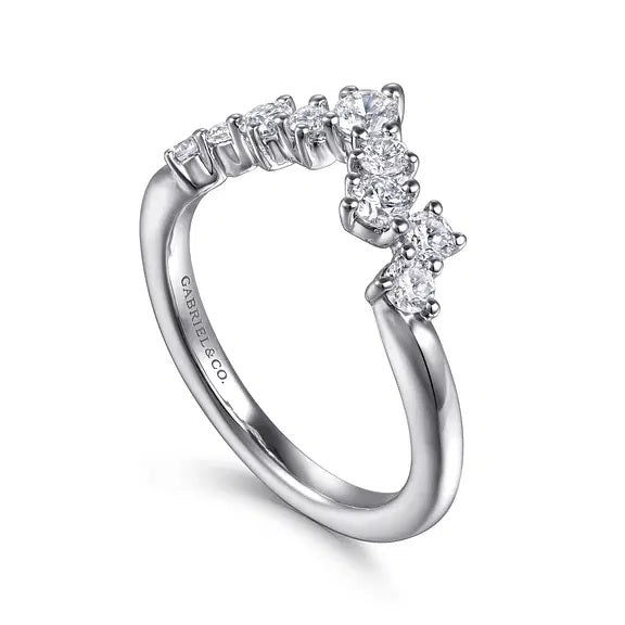 14K White Gold .57CTW Diamond Zig Zag Band S2086939