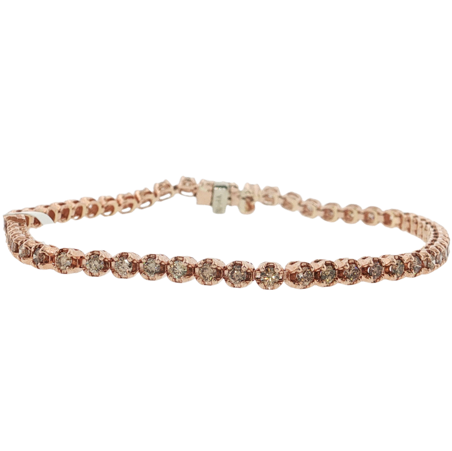 14K RG 2.07CTW DESERT DIAMOND TENNIS BRACELET